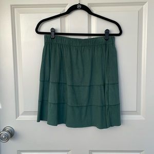 Noisy may green suede skirt WITH POCKETS!
